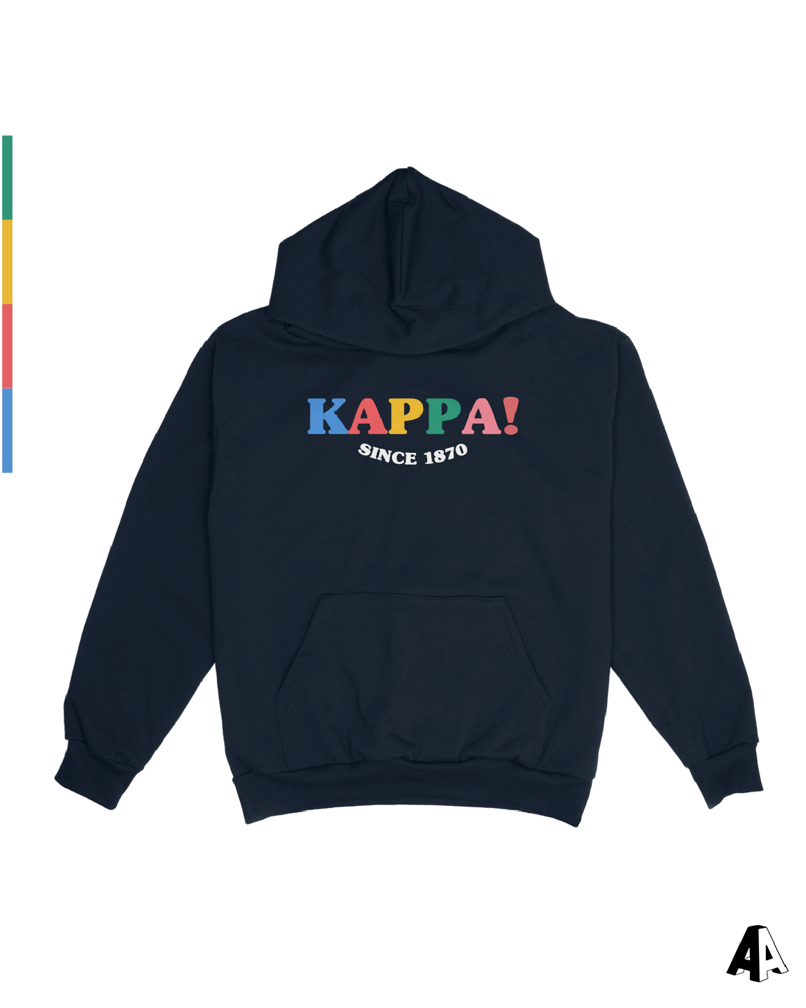 Gestreept toon maandelijks Happy! Hoodie Kappa Kappa Gamma • Alpha Apparel Company
