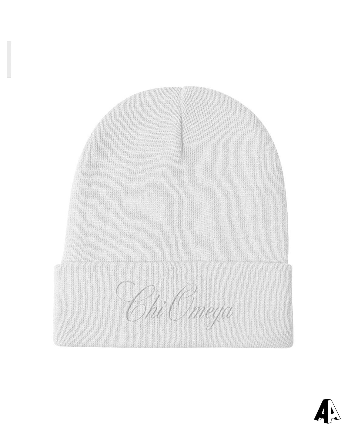 Script Embroidered Beanie Chi Omega